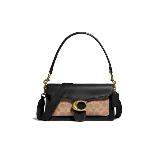 COACH Tabby Покрытый холст Вино GOD Сумка Сумка через плечо Сумка среднего размера Женская Черная Коричневая Монограмма