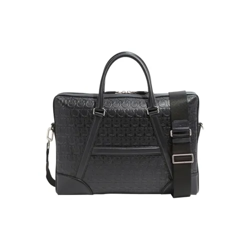 FERRAGAMO GANCINI Корова Кожа Бизнес Сумка Сумка Сумка через плечо Сумка через плечо Мужская Черная