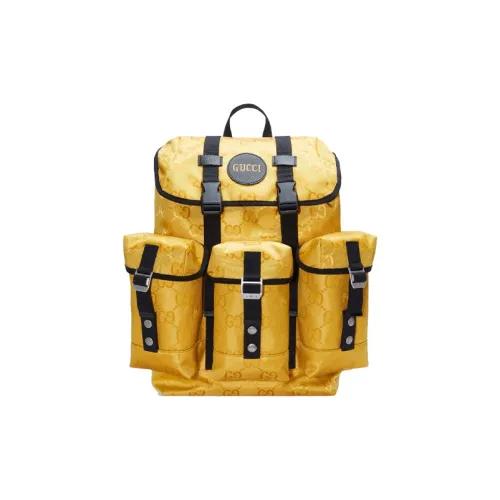 GUCCI Нейлон с кожаными вставками рюкзак унисекс желтый черный