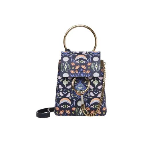 Chloe Faye Телячья кожа Сумка через плечо Сумка Мини Женская Темно-синий Многоцветный