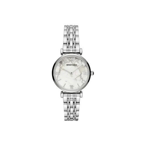 EMPORIO ARMANI Women's Watch Кварцевый механизм ремешок из нержавеющей стали белый циферблат модель AR11170