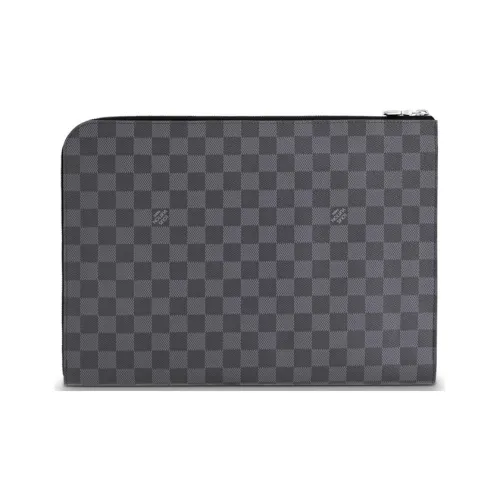 LOUIS VUITTON Холст Клатч Большой Мужской Графитовый