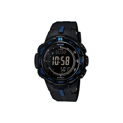 CASIO PRO TREK Collection Солнечный Кварцевый механизм Смольный ремешок Часы Мужские Черный циферблат PRW 3100Y 1PR