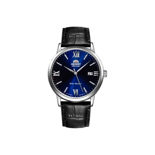 ORIENT Автоматический Механический Механизм Нержавеющая Сталь Ремешок Часы 41,6 мм Мужские Часы Синий Циферблат RA AC0F11L10B