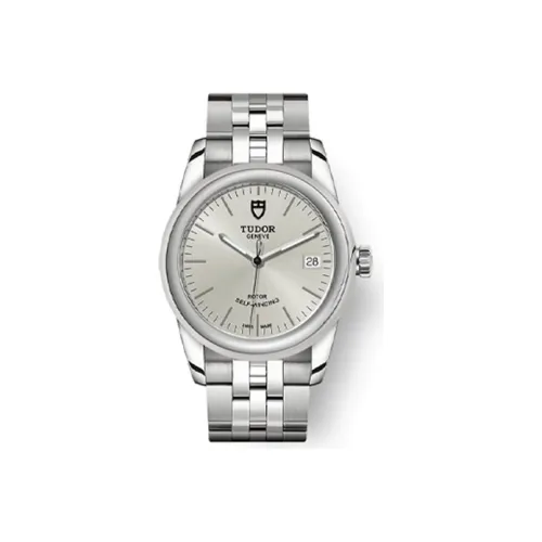 TUDOR Jun Jue Series Автоматический Механический Механизм Женские Часы 36 мм Серебристый Циферблат Матовый Стальной Корпус Часов Стальной Ремешок