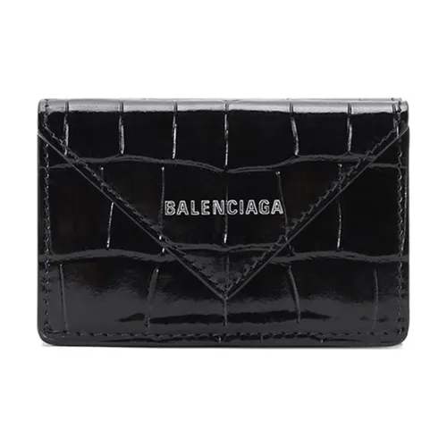 Balenciaga Papier Коровья кожа Кошелек Мини Унисекс Черный