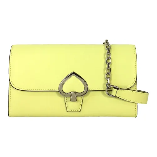 Kate Spade Кожа Аккордеонная Сумка Сумка через плечо Маленькая Женская Желтая