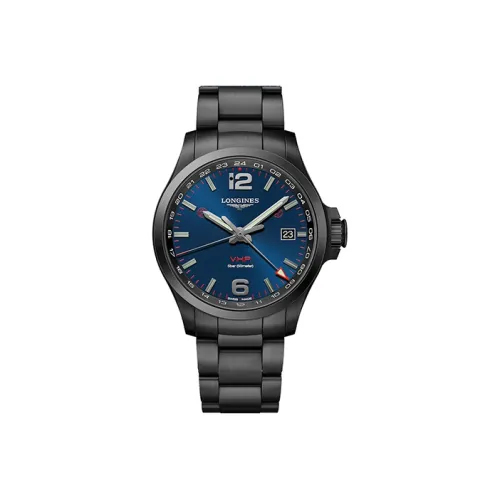 LONGINES Comcast Collection Кварцевый механизм Мужские часы Синий циферблат Нержавеющая сталь PVD покрытие Корпус часов