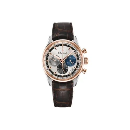 Zenith Автоматический Механический Механизм Мужские Часы Flagship Collection 38 мм Белые