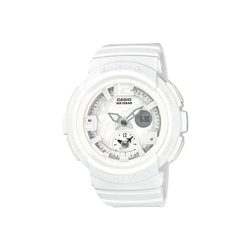 CASIO Baby G Collection Кварцевый механизм Смольный ремешок Женские часы Белый циферблат BGA 190BC 7B