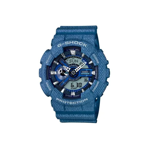 CASIO Кварцевый механизм Мужские часы Liquid Crystal/Analog Dual Display Series 55мм*51,2мм*16,9мм Синий