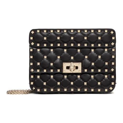 Valentino ROCKSTUD SPIKE Lambskin Crossbody Bag Handbag Small Women's Black