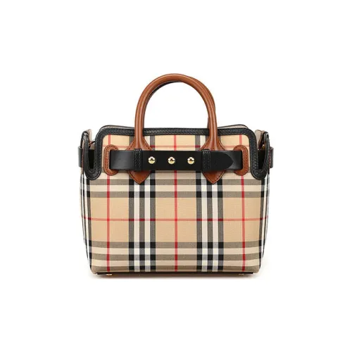 Burberry Корова Кожа Одно Плечо Сумка Мини Женская Черный Кофейный