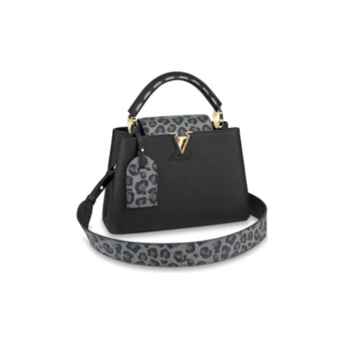 LOUIS VUITTON Capucines Сумка через плечо из коровьей кожи маленькая сумка женская черная