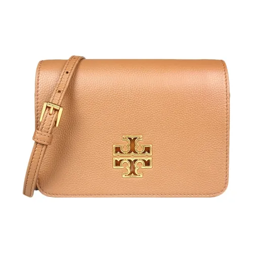 Tory Burch Britten Кожа Сумка через плечо Маленькая Женская Карамель