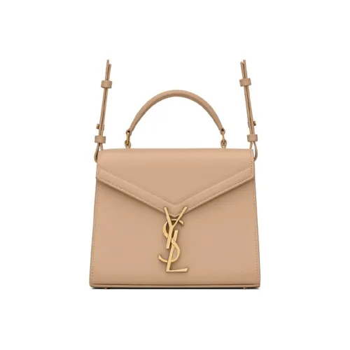 SAINT LAURENT CASSANDRA Кожа Через плечо Сумка Сумка через плечо Мини Женская Темно-бежевый