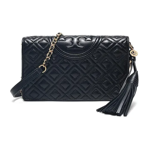 TORY BURCH Fleming Sheepskin Сумка с цепочкой Сумка через плечо Сумка на плечо Женская Черная