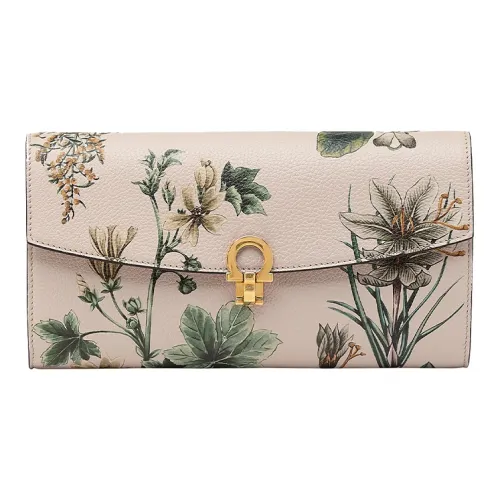 FERRAGAMO Кожа Вечерний Клатч Сумка Мини Женская Бежевая