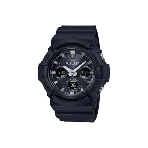 CASIO Liquid Crystal Analog Dual Display Series Кварцевый механизм Смола Ремень Часы Мужские Черный циферблат GAS 100B 1A