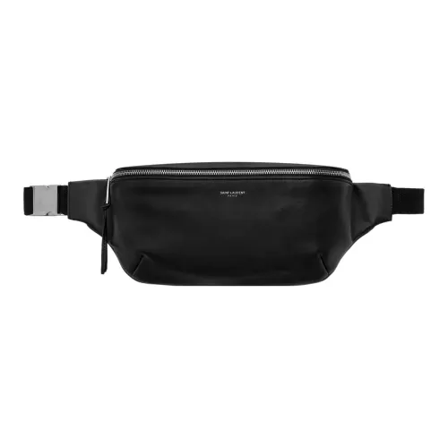 SAINT LAURENT Мягкая кожа Телячья кожа Сумка через плечо Одно плечо Через плечо Бананка Мужской Черный