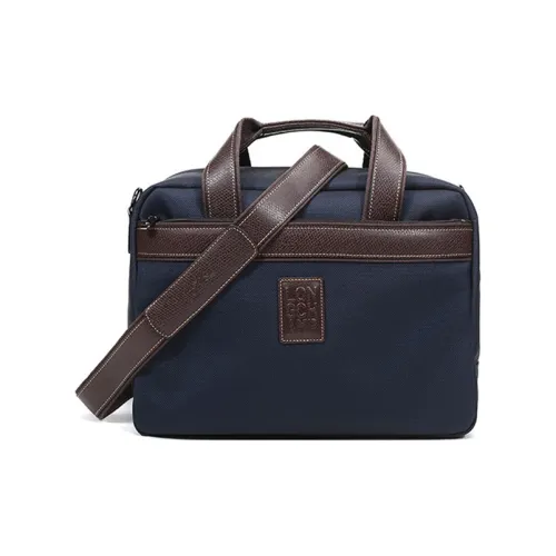 LONGCHAMP Le Pliage Ткань Ноутбук Сумка Мужская Синяя Коричневая и Многоцветная