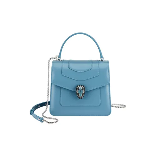 BVLGARI Serpenti Forever Телячья кожа Сумка Сумка через плечо Сумка через плечо Стандартная Женская Синяя