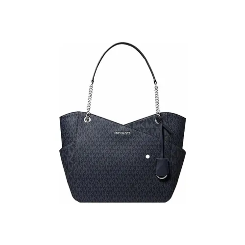 MICHAEL KORS Jet Set Холст Тоут Сумка Сумка для покупок Сумка Commuter Сумка Большая Женская Темно-синяя