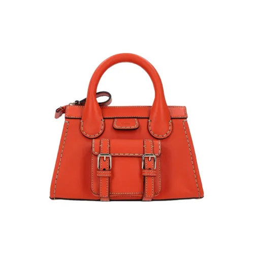 Chloe Chloé Handbag Edith Коровья кожа Сумка Средний Женские Апельсин