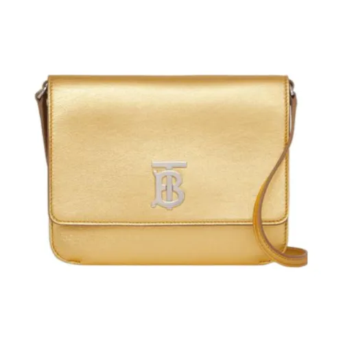 Burberry Lambskin Lock Bag Crossbody Mini Women's Gold
