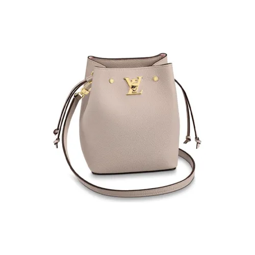 LOUIS VUITTON Телячья кожа с текстурой ведрообразные сумки сумки через плечо сумка на плечо женская розовый серый