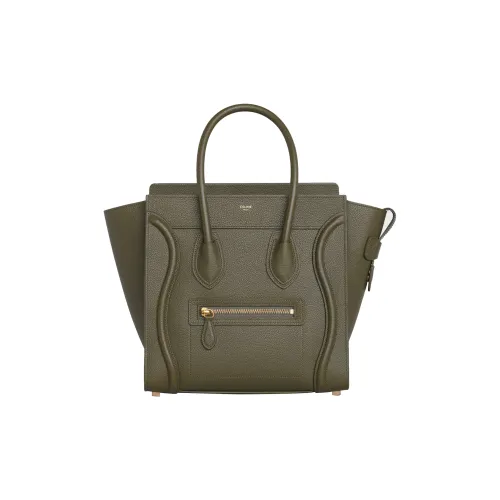 CELINE Сумка на колесиках из коровьей кожи мини женская армейский зеленый