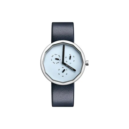 ISSEY MIYAKE Twelve Series Кварцевый механизм Естественная кожа Ремешок Часы 38 мм Мужские часы Синий циферблат NY0P051Y