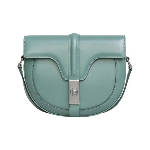 CELINE 16 Телячья кожа Сумка через плечо Сумка на плечо Женская Зеленая