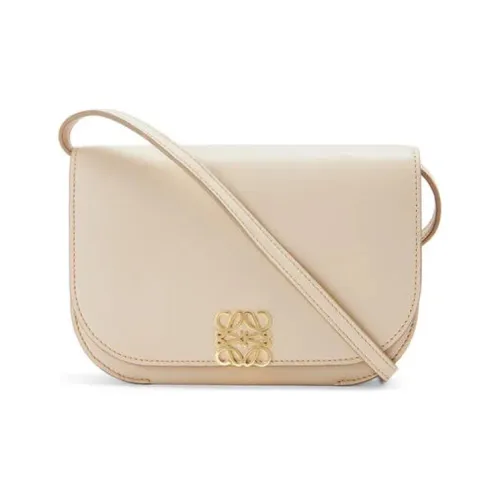 LOEWE Goya Гладкая коровья кожа Ручная сумка через плечо Мини Женская Овсяный