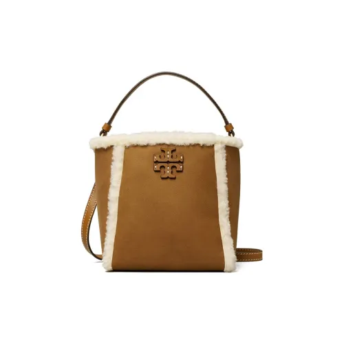 TORY BURCH McGraw Кожа Ведро Сумка Сумка-тоут Сумка для покупок Сумка через плечо Женская Коричневая