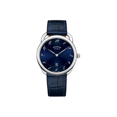 HERMES Кварцевый механизм Мужские часы Arceau 40 мм Белые