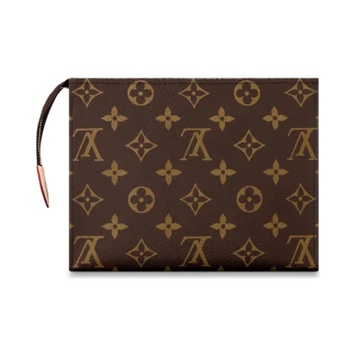 LOUIS VUITTON Poche Toilette Холст Сумка для туалетных принадлежностей Клатч Сумка для туалетных принадлежностей Женская Коричневая
