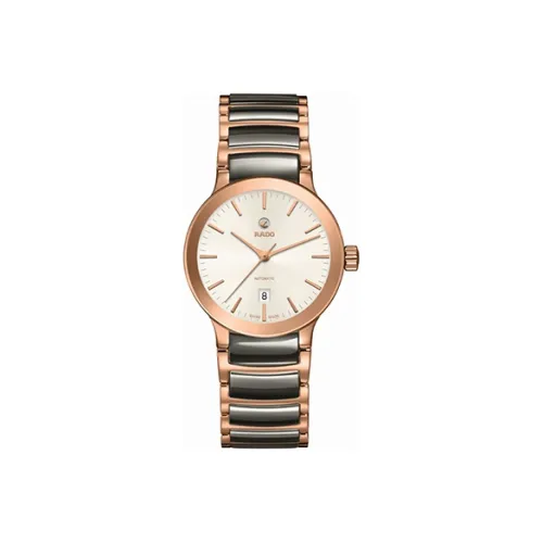 RADO Crystal Collection Автоматический Механический Механизм Женские Часы 28 мм Белый Циферблат Корпус из Нержавеющей Стали Керамический Ремешок