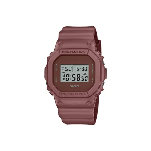 CASIO Earth Color Series Кварцевый механизм Смольный ремешок Часы Унисекс Красный циферблат