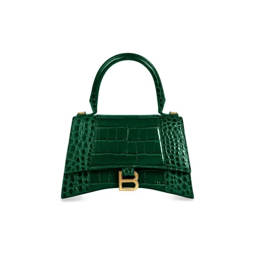 Balenciaga HOURGLASS Телячья кожа Сумка Hourglass Через плечо Одно плечо Сумка Маленькая Женская Яшма