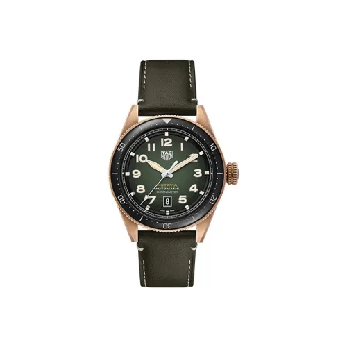 TAG HEUER Автоматический Механический Механизм Мужские Часы из Коллекции Autavia 42 мм Зеленые
