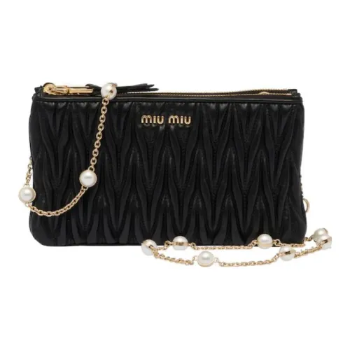 MIU MIU Напповая кожа ручная сумка плечо женская черная