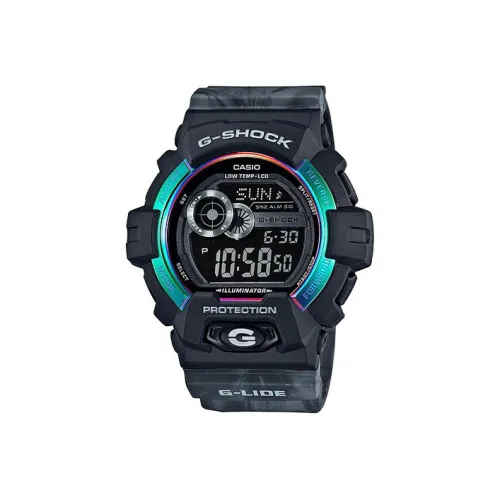 CASIO г Shock г LIDE Коллекция Кварцевый механизм Смола Ремень Часы Мужские Черный циферблат GLS 8900AR 1