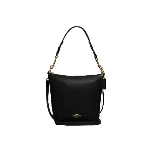 COACH Abby Кожа Ведрообразная Сумка Хобо Сумка через плечо Сумка на плечо Сумка через плечо Средняя Женская Черная