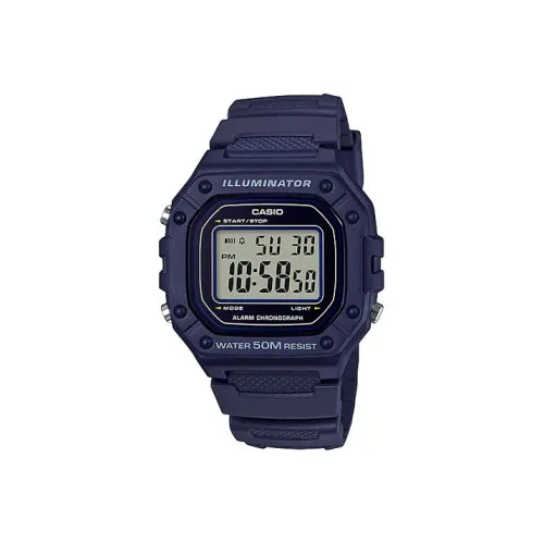 CASIO YOUTH Collection Кварцевый механизм Блок Смольный ремешок Часы Мужские Синий циферблат