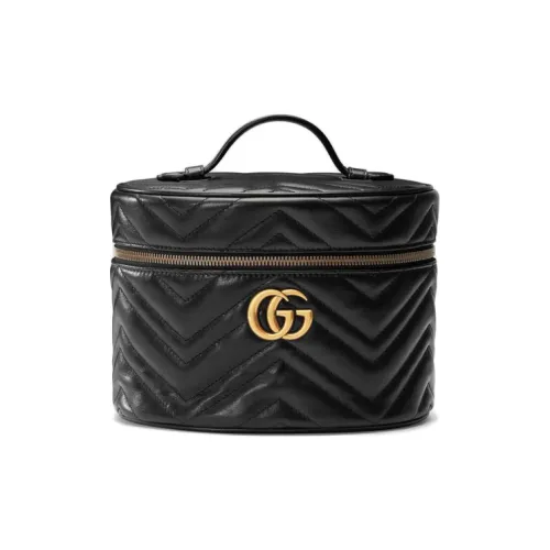 GUCCI GG Marmont Кожа Косметичка Сумка Маленькая Женская Черная