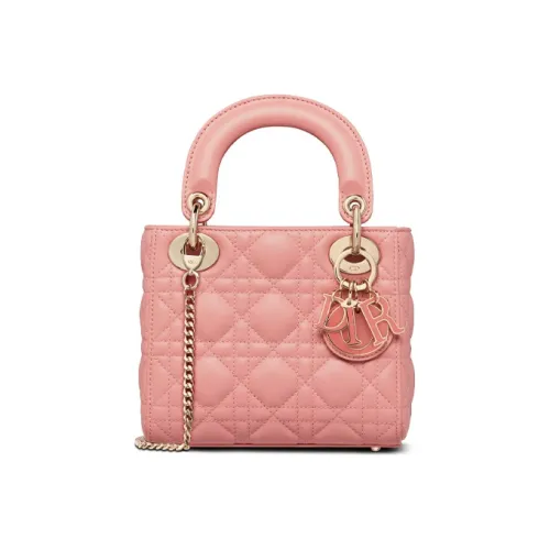 DIOR Lady Dior Sheepskin Сумка Lady Dior Портативная Сумка через плечо Сумка на плечо Женская Candy Color Персиковый цвет розовый