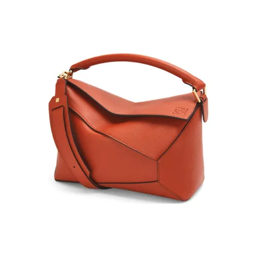 LOEWE Пазл Овчина Сумка Средний Женские Красный Апельсин