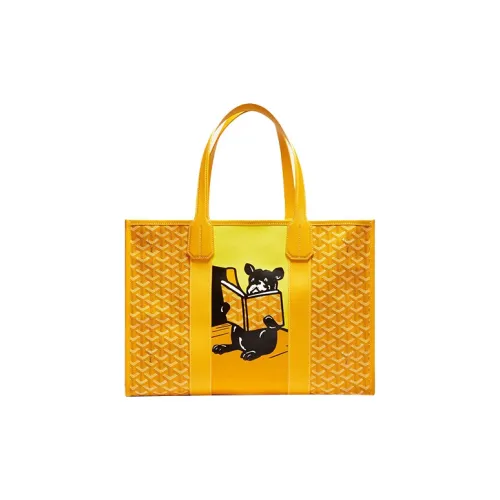 GOYARD Villette Холст и Кожа Тоут Сумка Сумка для покупок Сумка Обычная Унисекс Желтая