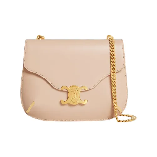 CELINE Besace Сумка из коровьей кожи Сумка через плечо Сумка через плечо Женская Нюдово-розовый